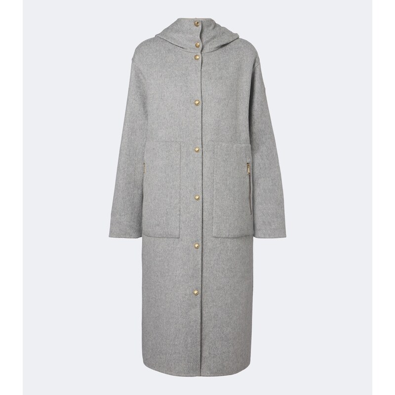 Moncler Anthrene reversible wool and cashmere down coat