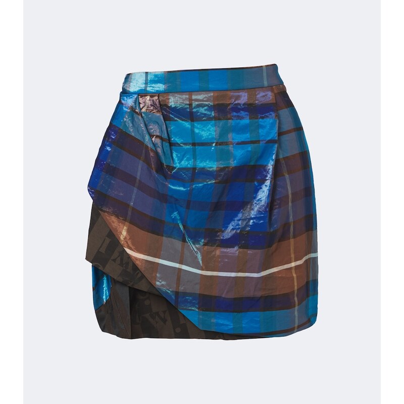 Vivienne Westwood Zora draped plaid miniskirt