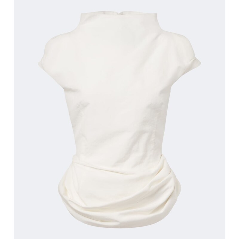 Magda Butrym Draped cotton and silk top