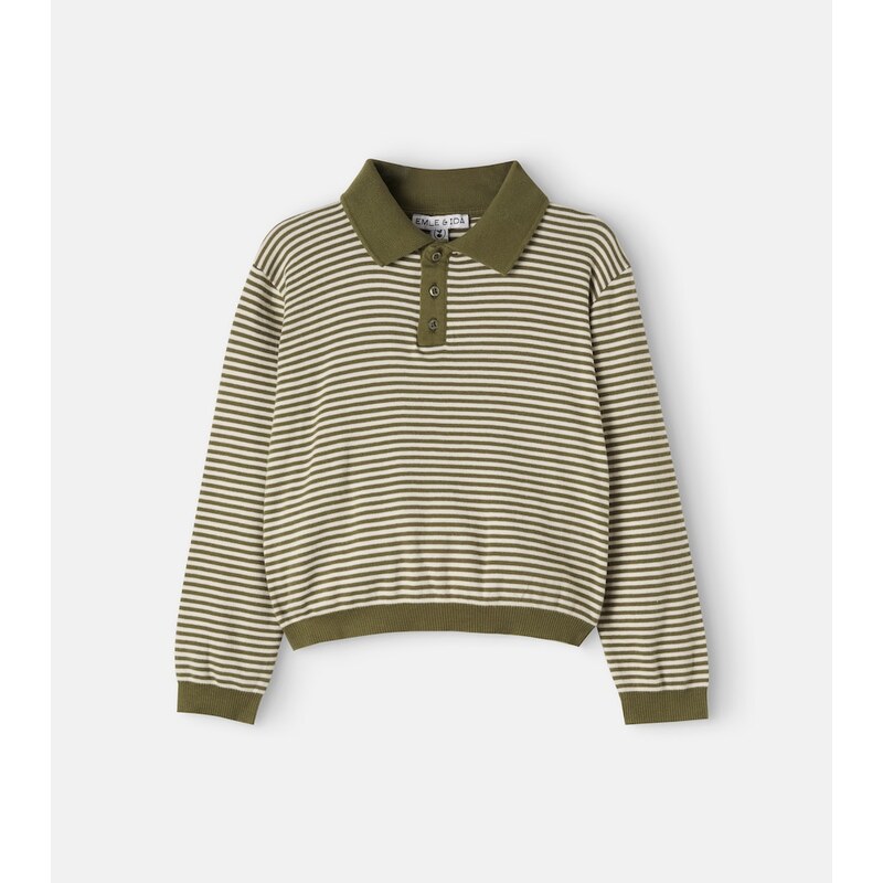 Emile et Ida Striped cotton polo shirt