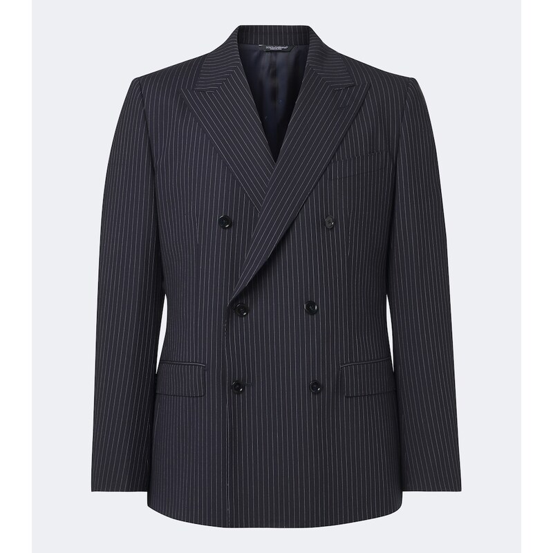 Dolce&Gabbana Pinstripe double-breasted wool-blend blazer