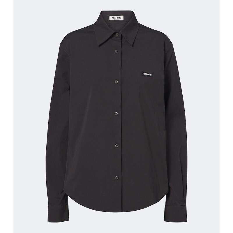 Miu Miu Cotton-blend poplin shirt