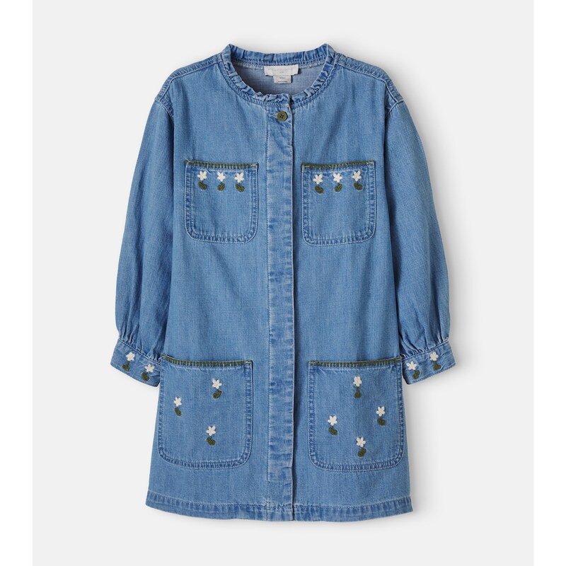 Stella McCartney Kids Embroidered denim dress