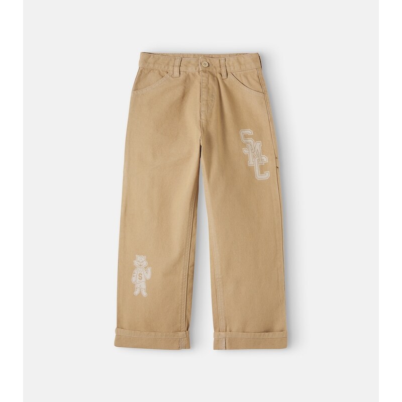 Stella McCartney Kids Printed cotton canvas pants