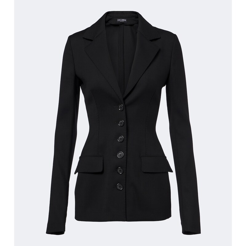 Dolce&Gabbana Wool-blend blejzr pro ženu v barvě černá