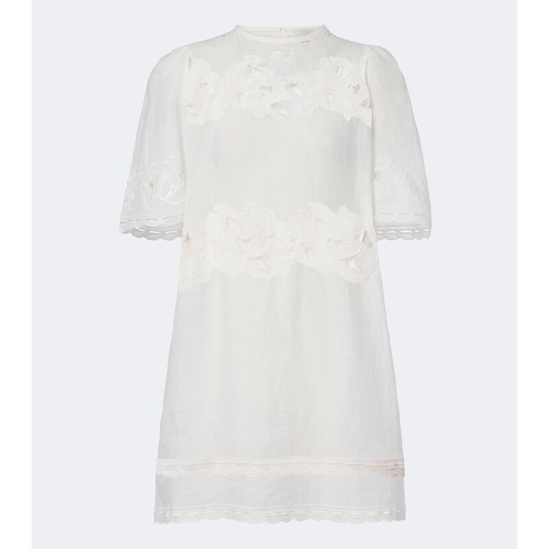 Isabel Marant Reldine broderie anglaise ramie minidress