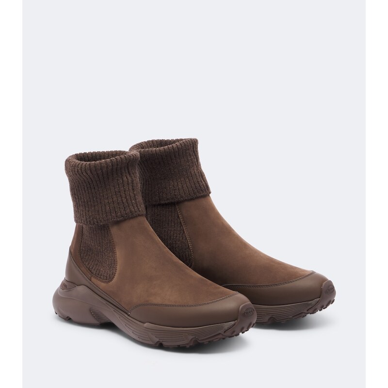 Tods Knitted leather ankle boots