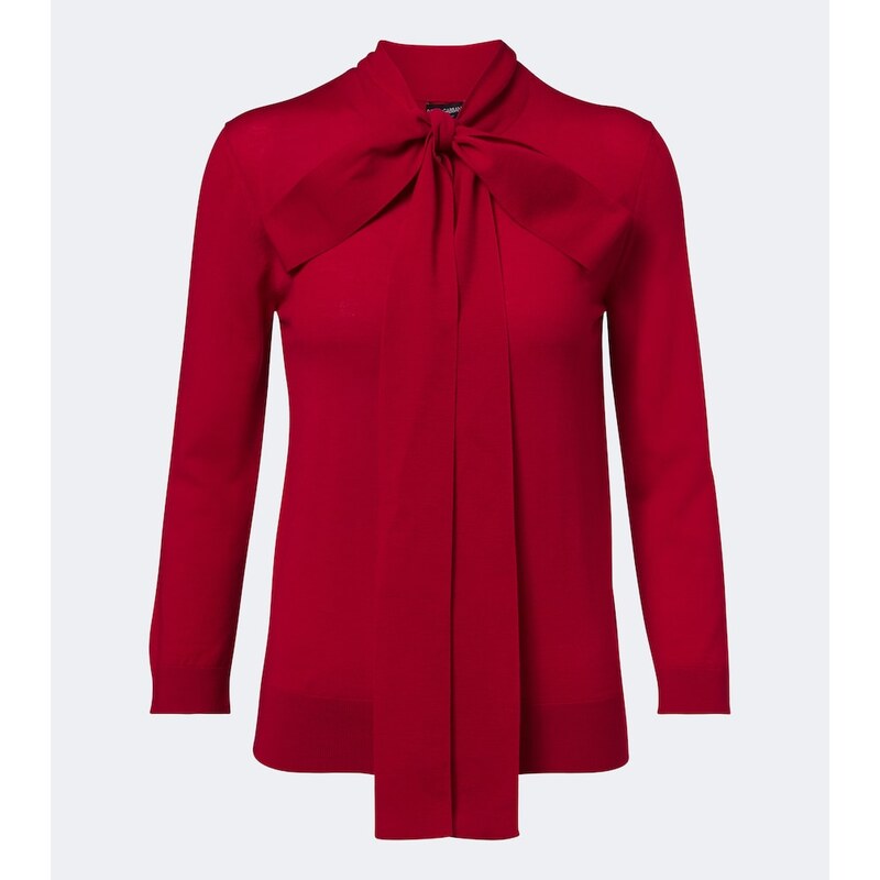 Dolce&Gabbana Bow-detail virgin wool sweater