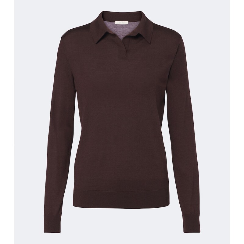 The Row Pauli wool and silk polo sweater