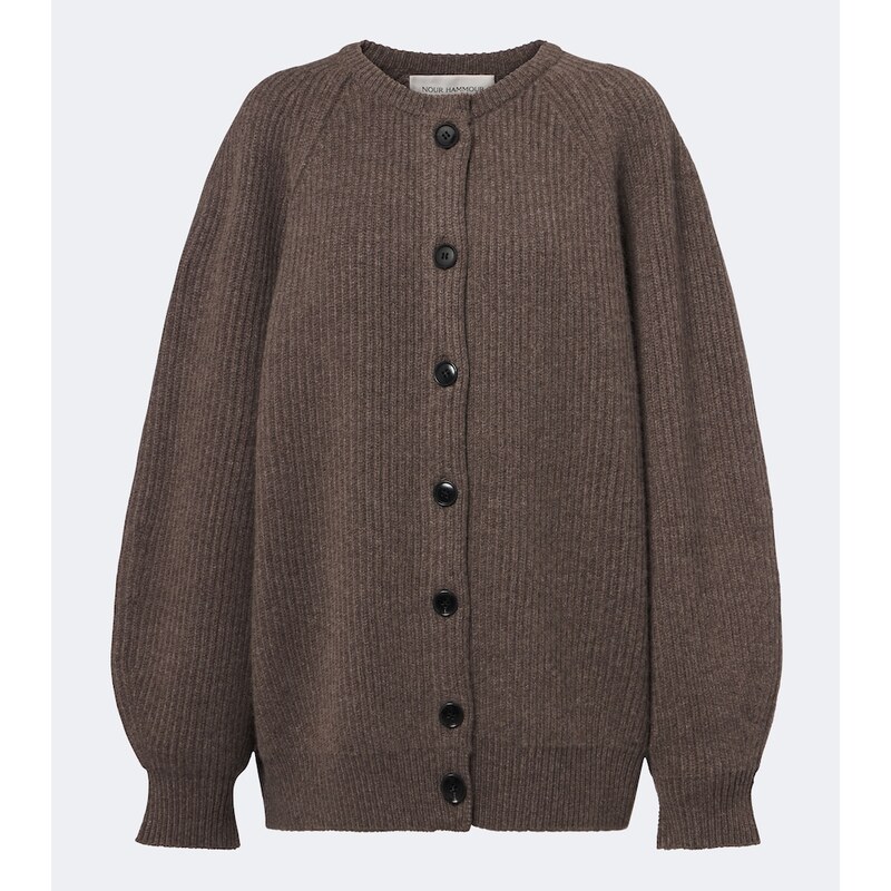 Nour Hammour Laurel oversized cashmere and wool cardigan