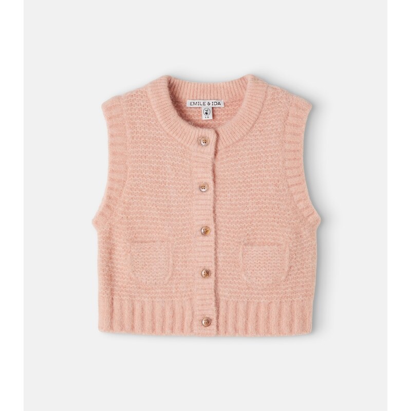 Emile et Ida Alpaca and wool-blend sweater vest