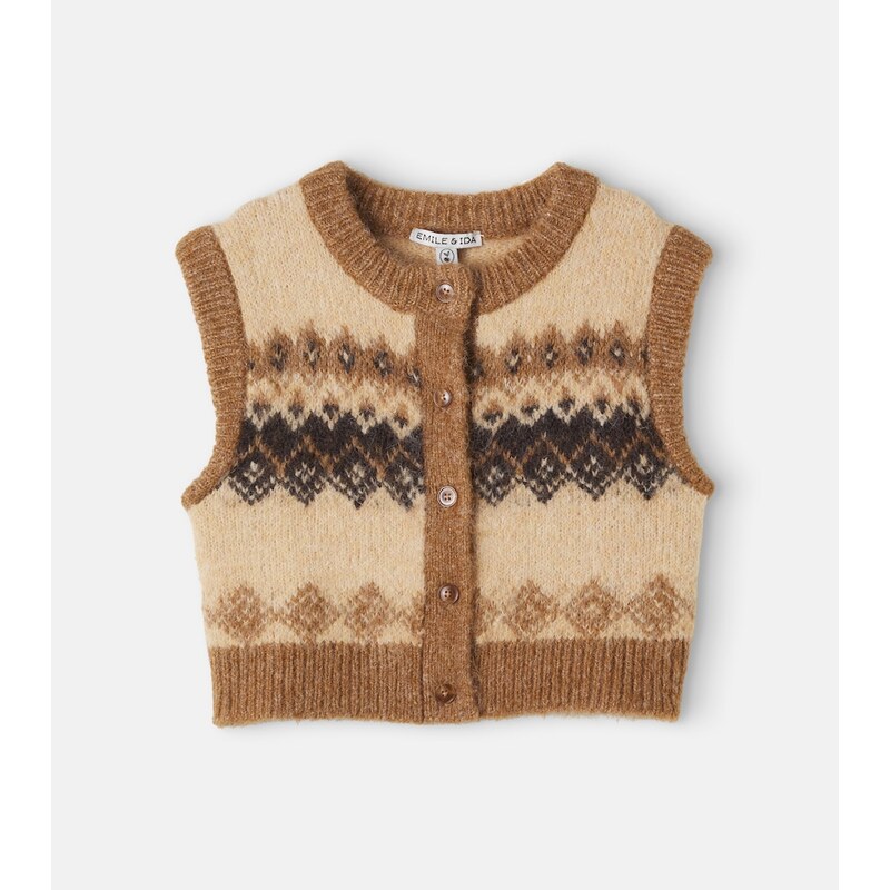 Emile et Ida Jacquard sweater vest