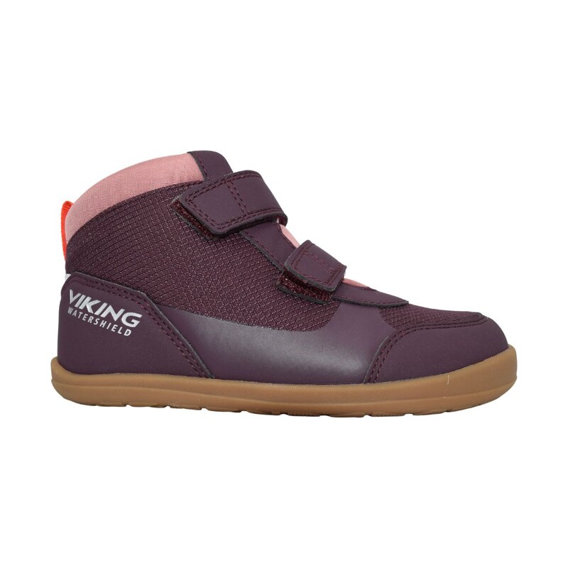 VIKING dětská kotníková obuv Aspen Barefoot Mid WP 2V Plum