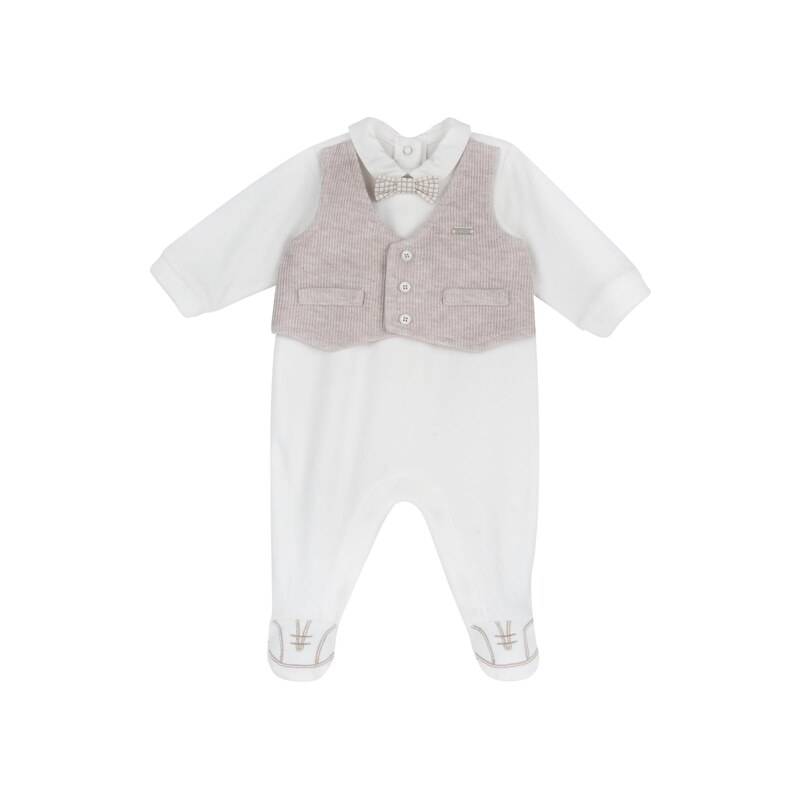 Chicco Dupačky/body režná / béžový melír