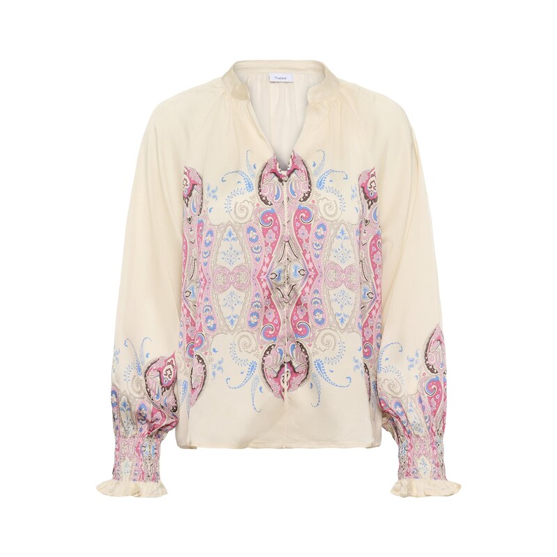 SAINT TROPEZ Halenka Surya béžová / modrá / pink