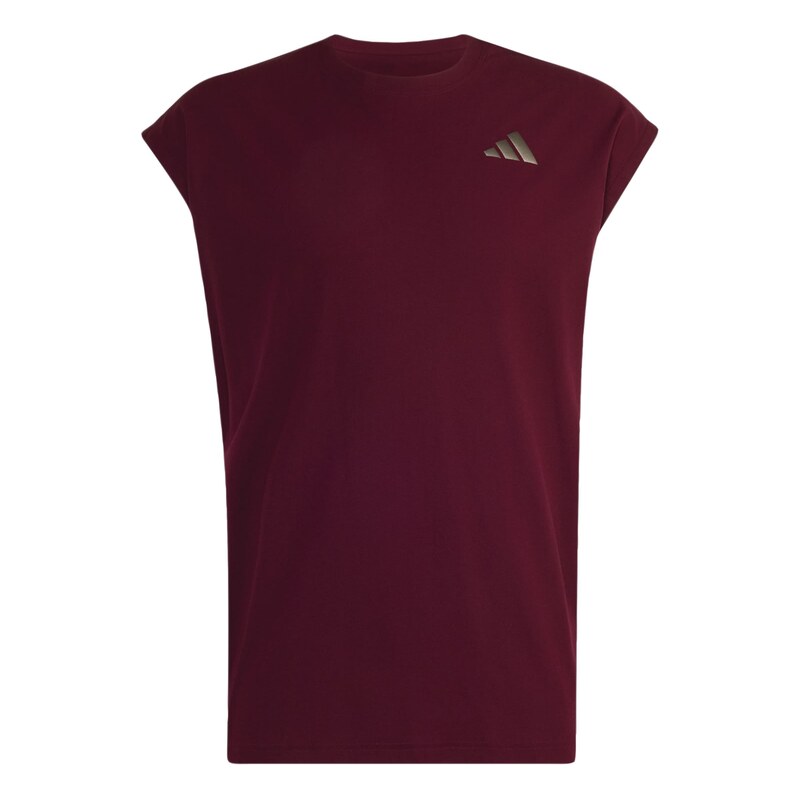ADIDAS PERFORMANCE Funkční tričko burgundská červeň / bílá