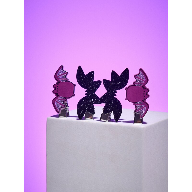 Sinsay - Sada 4 sponek do vlasů Pusheen the Cat - fialová