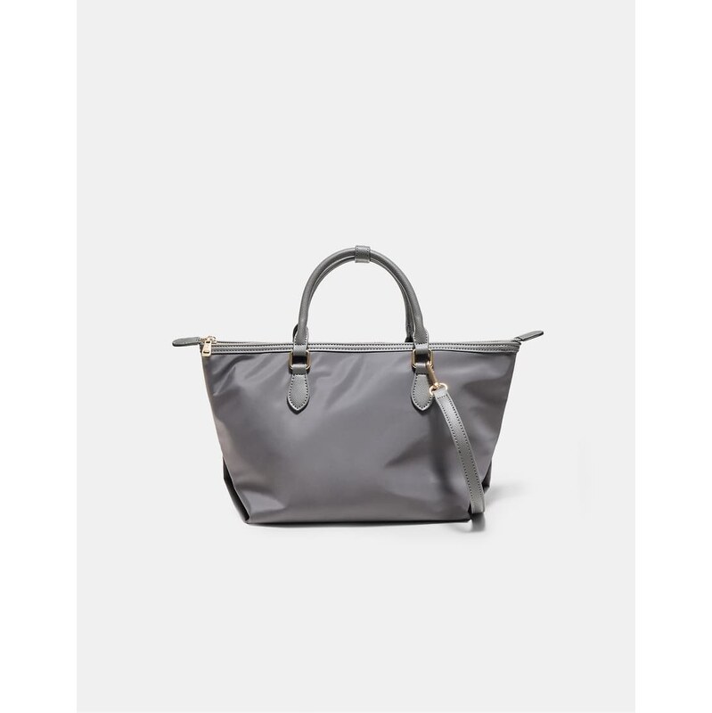 Stradivarius Zipped crossbody bag in dark grey