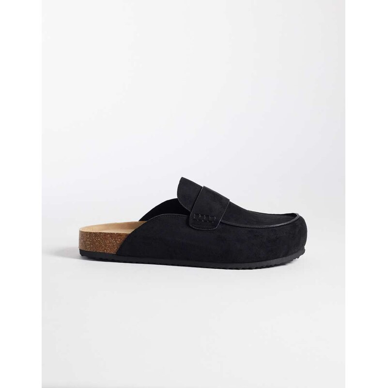 SEQWL Soda slip on loafer style mule with in black