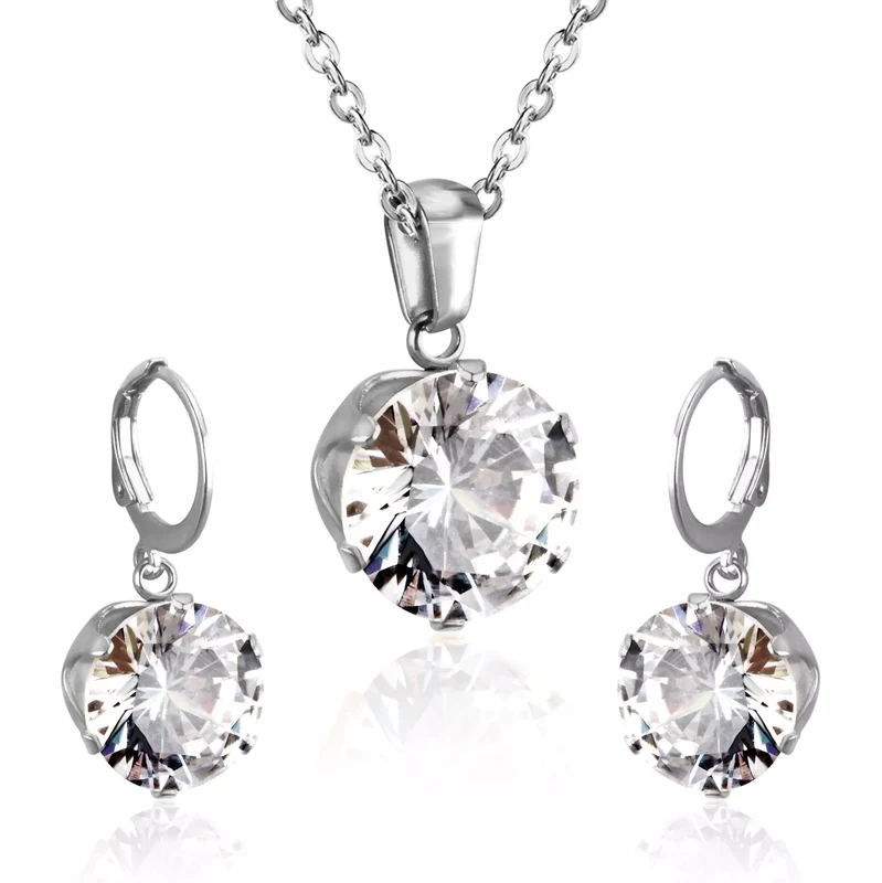 Impress Jewelry Sada šperků z chirurgické oceli Sansa stříbrná /