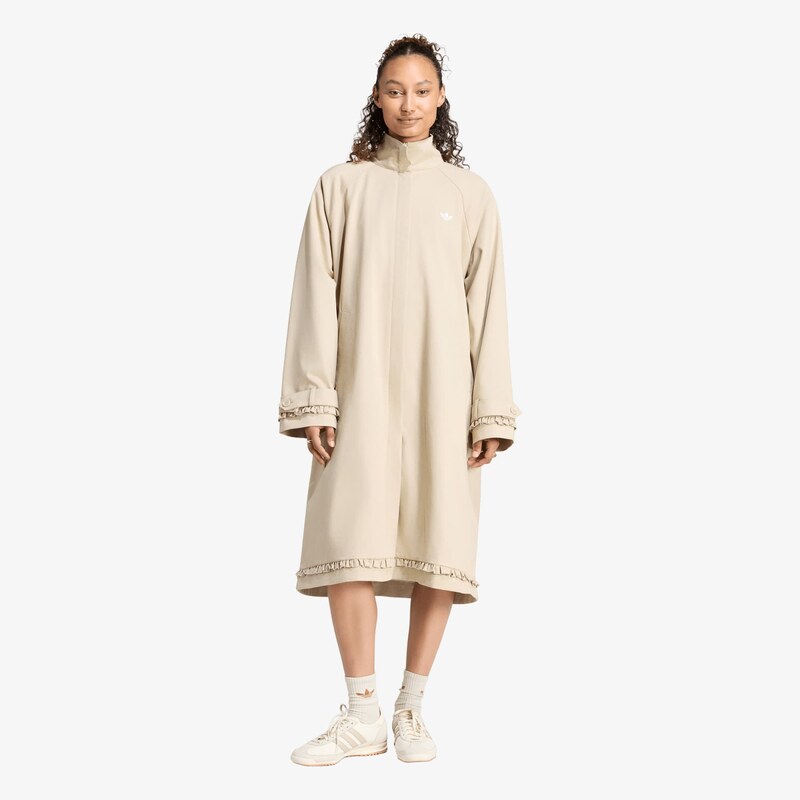 adidas Originals Kabát adidas Pleated Track Top Coat Khaki Three