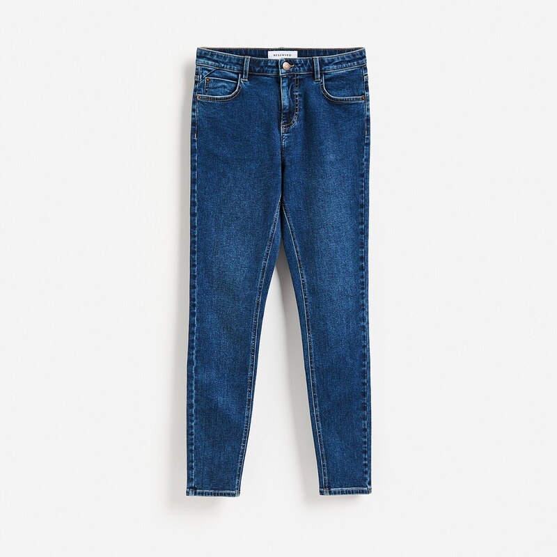 Reserved - Džíny slim fit - tmavomodrá