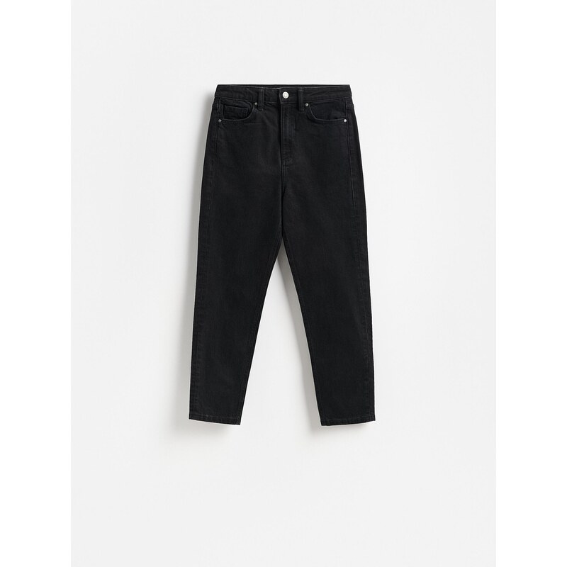 Reserved - Džíny mom fit slim - černý