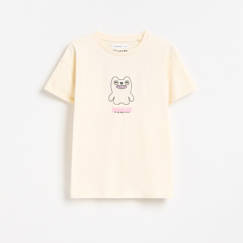 Reserved - GIRLS` T-SHIRT - béžová