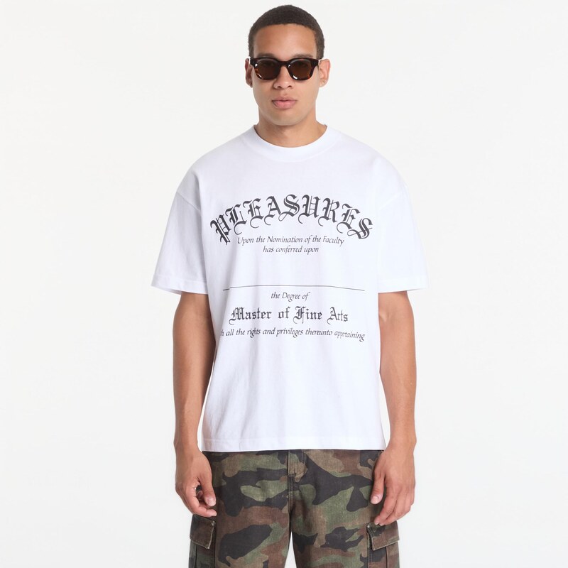 Tričko PLEASURES Degree T-Shirt White M
