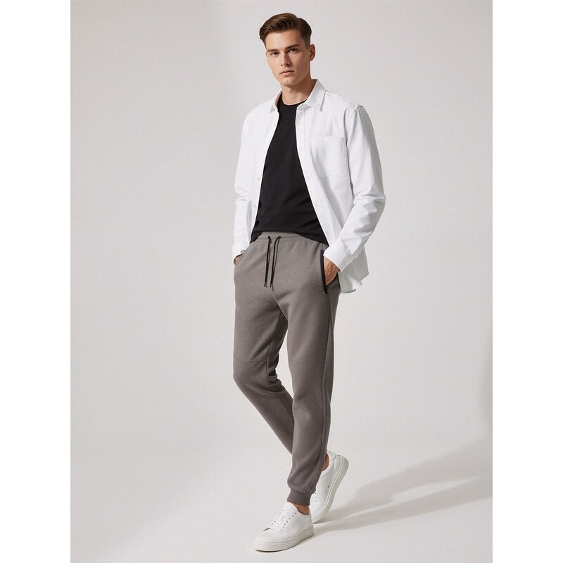 Sinsay - Kalhoty regular fit - šedá