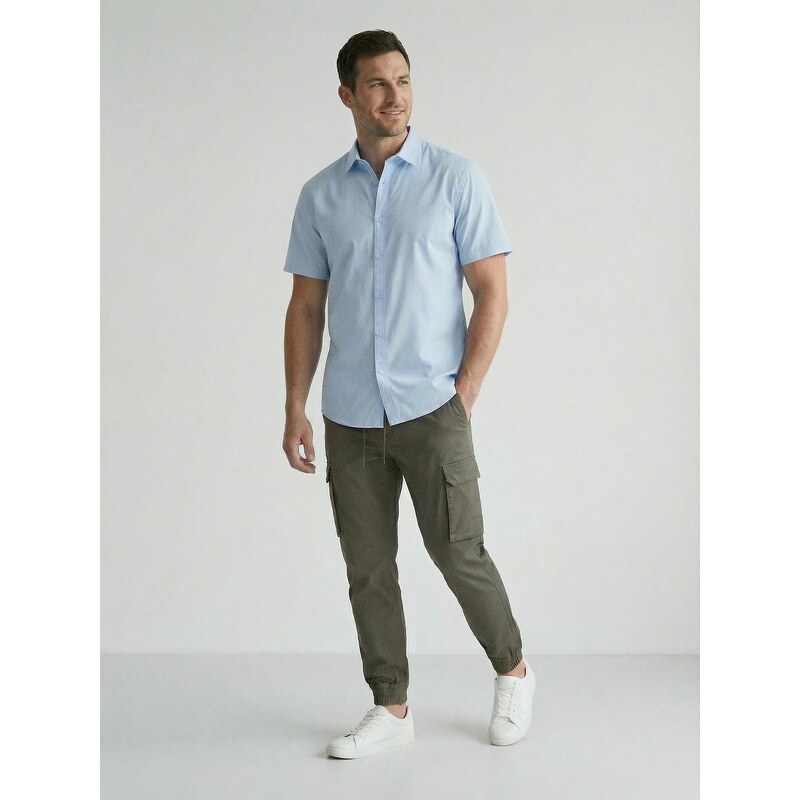 Sinsay - Kalhoty jogger cargo - khaki