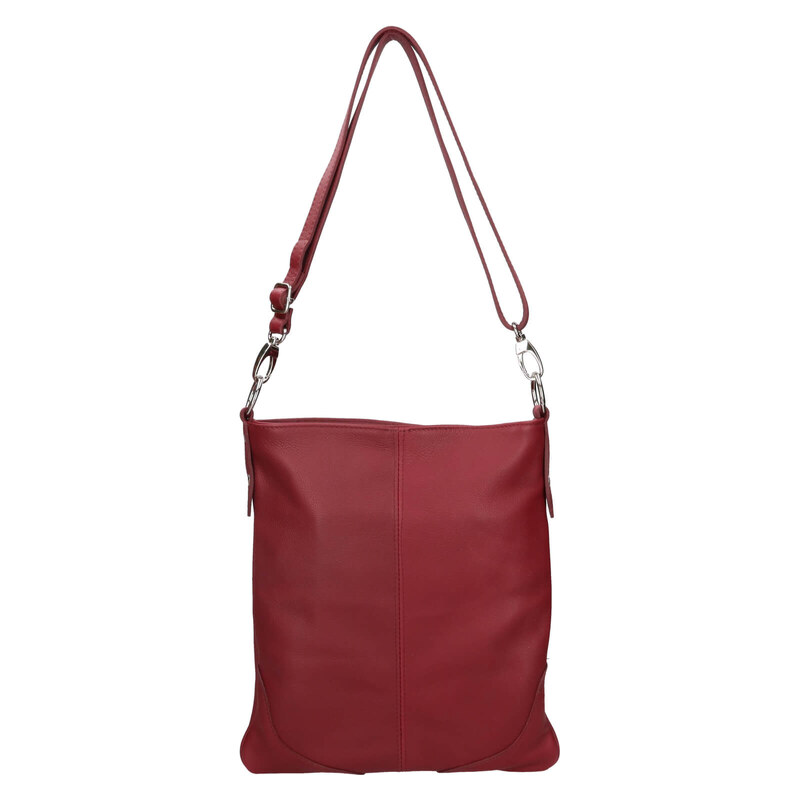 Dámská kožená crossbody kabelka Italia Pia - vínová