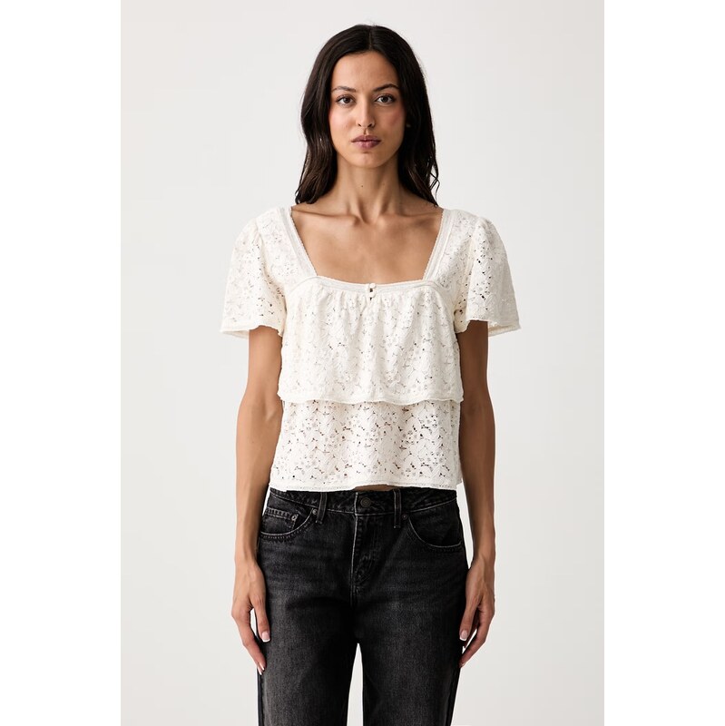 Levis halenka s volánkem dámská krajková DOM SS LACE BLOUSE