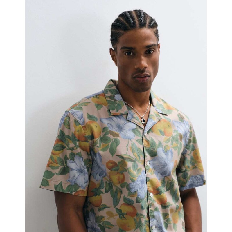 Levis Sunset short sleeve camp shirt co-ord in green floral