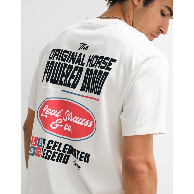Levis vintage graphic t-shirt in cream-White