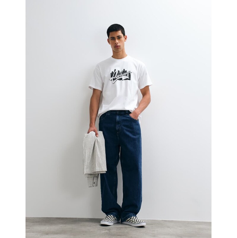 Carhartt WIP Brandon baggy loose straight fit jeans in blue