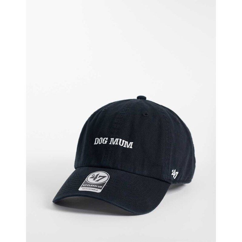 47 Brand slogan icon womens clean up cap in black