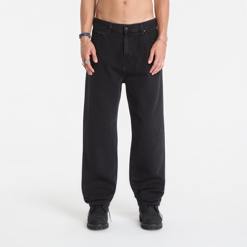Džíny Carhartt WIP Aaron Pant Black Stone Washed 32