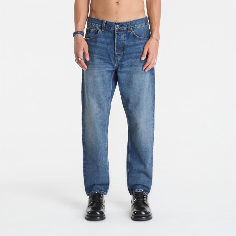 Džíny Carhartt WIP Newel Pant Blue Dark Used Wash 31