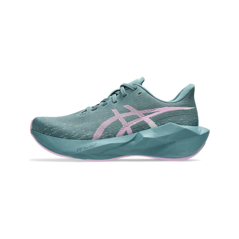 Asics Novablast 6 running trainers in teal and hazy lilac-Green
