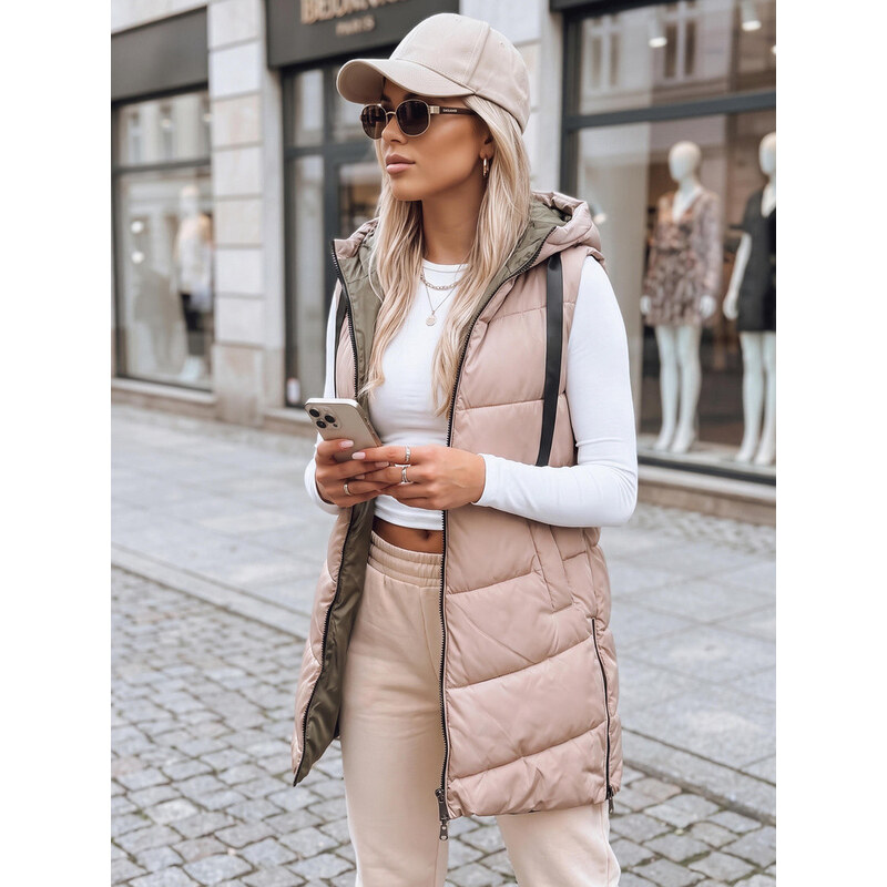 ONADE FashionStreet dámská oboustranná velbloudí vesta TY3726