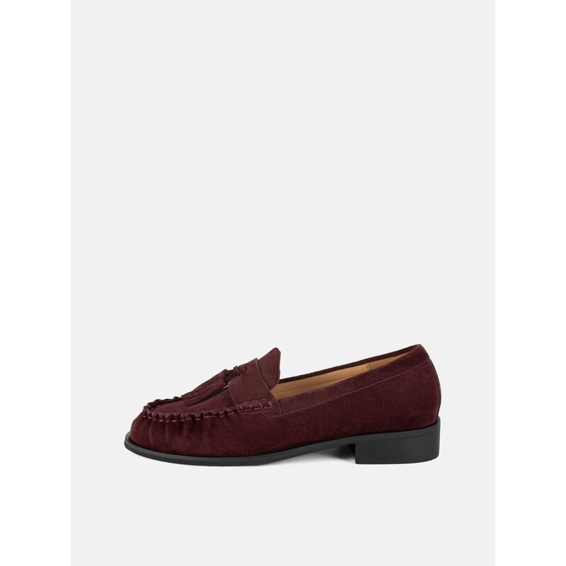 L37 HANDMADE SHOES Slipper HOLD ME CLOSE burgundská červeň