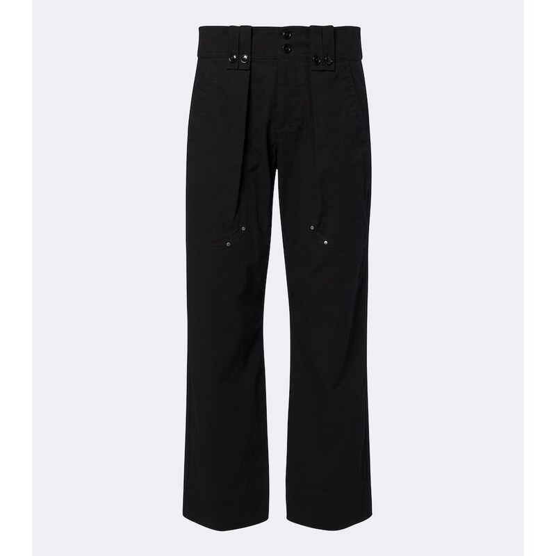 Isabel Marant Amandine pleated cotton-blend straight pants