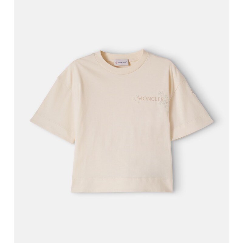Moncler Enfant Logo embroidered cotton T-shirt