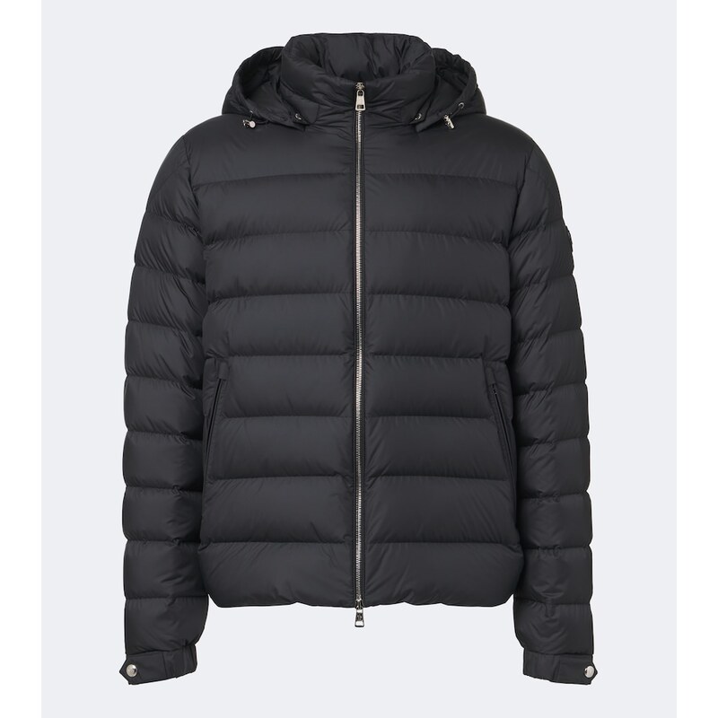 Prošívaná bunda Moncler Arneb v barvě černé s pruhovaným efektem