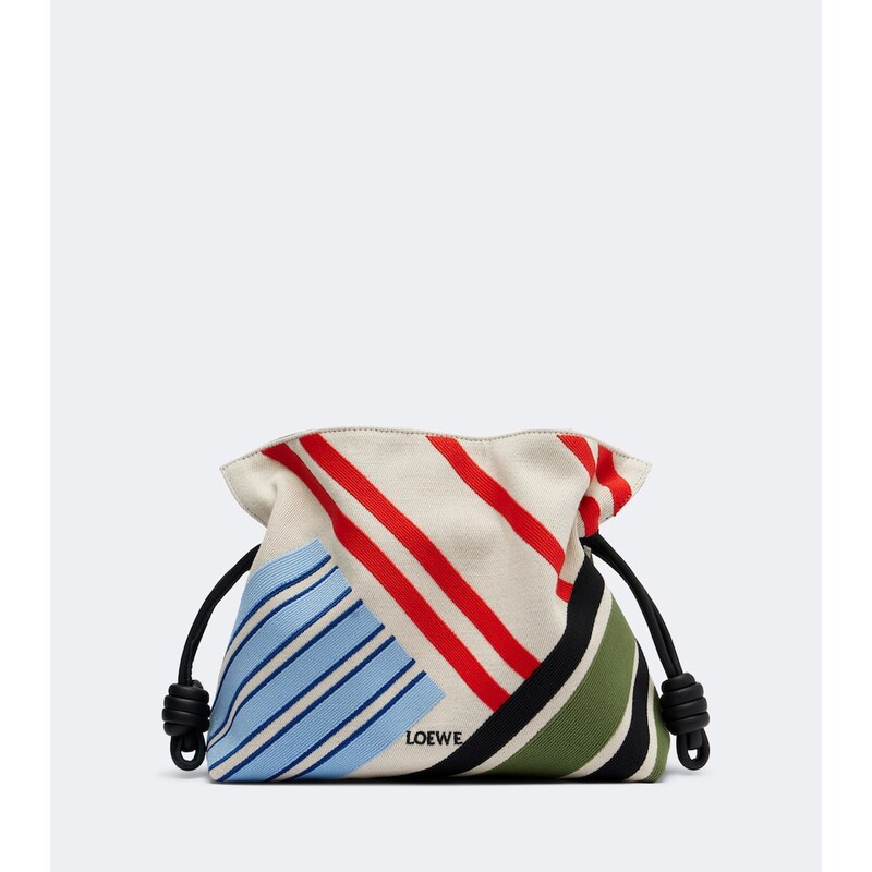 Loewe Flamenco Medium embroidered canvas clutch