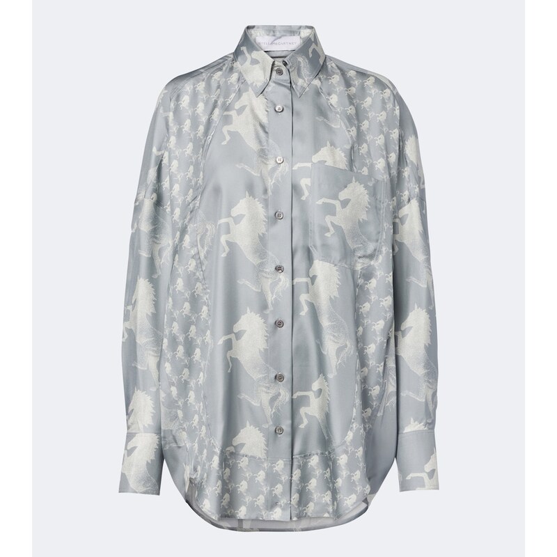 Stella McCartney Printed silk satin shirt