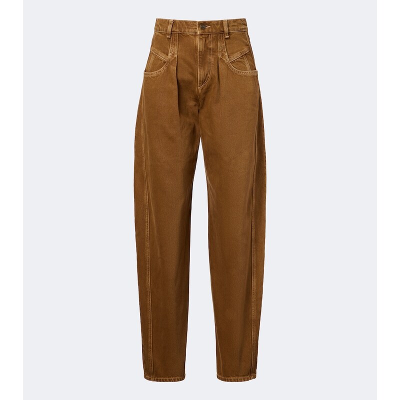 Isabel Marant Lisha pleated barrel-leg jeans