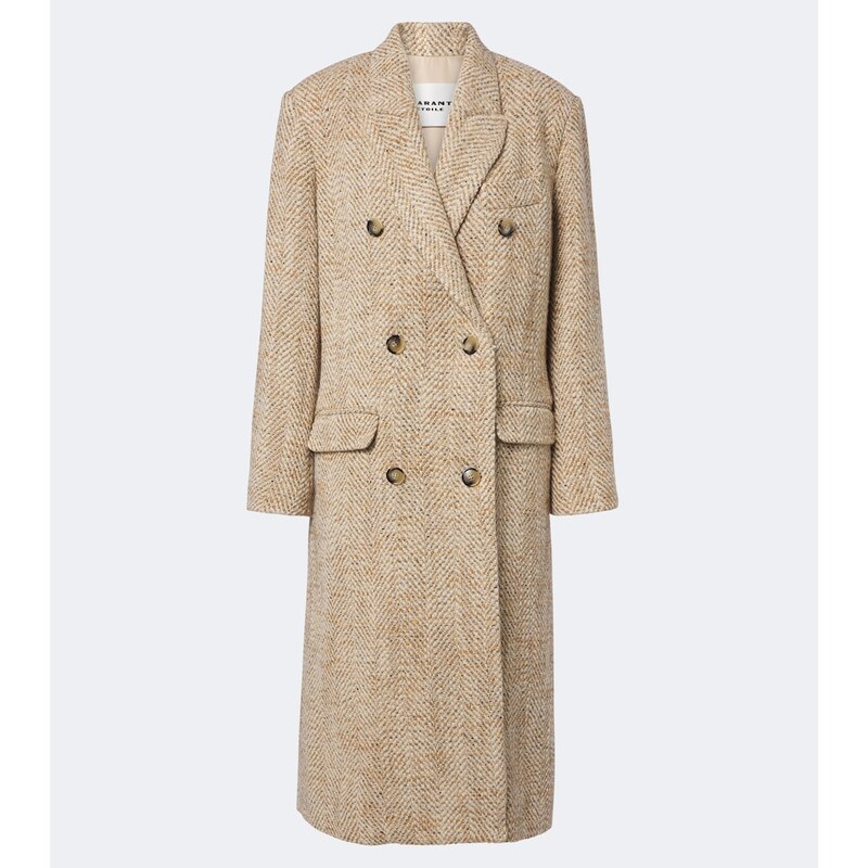 Marant Etoile Pilda herringbone double-breasted coat