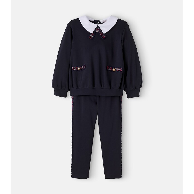 Patachou Cotton sweatshirt and sweatpants set